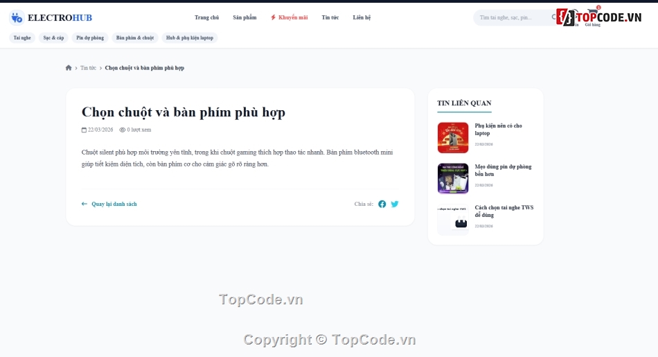 điện tử,phụ kiện,Web bán phụ kiện điện tử